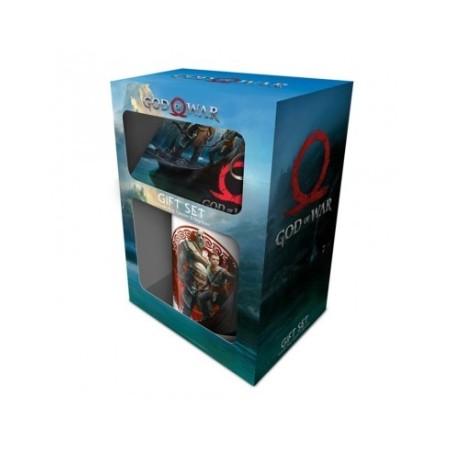 GOD OF WAR SET DE REGALO TAZA + POSAVASOS + LLAVERO