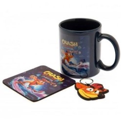 CRASH BANDICOOT 4 SET DE REGALO TAZA + POSAVASOS + LLAVERO