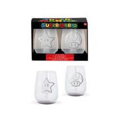 SUPER MARIO VASOS DE CRISTAL (PACK 2 UNIDADES)
