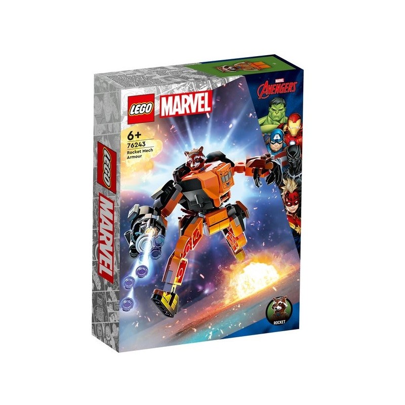 LEGO MARVEL 76243 LA ARMADURA ROBOTICA DE ROCKET